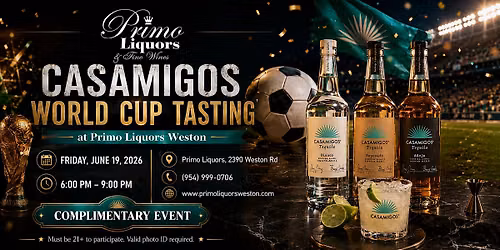 Casamigos World Cup Tasting at Primo Liquors Weston