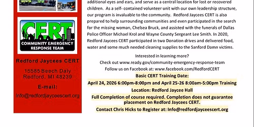 CERT Basic Training Class