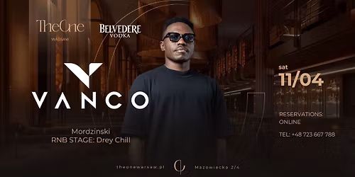 VANCO live at TheOne Warsaw