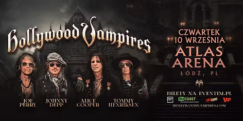 Hollywood Vampires \u2022 10.09.2026 \u2022 Atlas Arena, \u0141\u00f3d\u017a