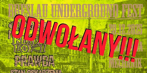 20.12 KONCERT ODWO\u0141ANY!!! Warszawa Mechanik