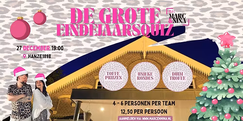 D\u00e9 grote eindejaarsQUIZ met MARC&NINA