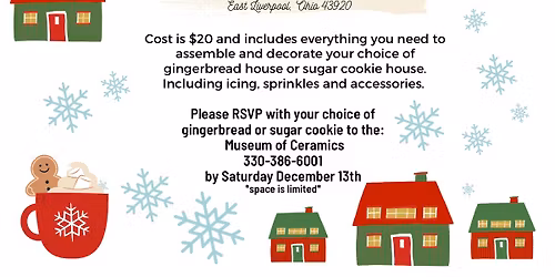 Gingerbread or Sugar Cookie House Decorating Workshop