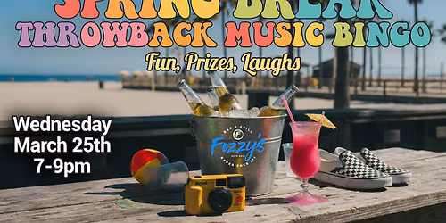 Spring Break Throwback Music Bingo