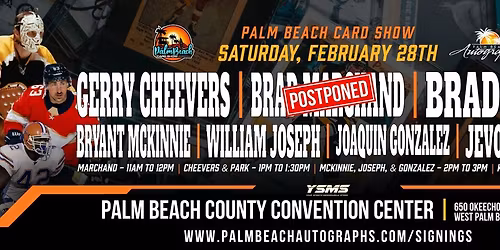 BRAD MARCHAND & MORE - Public Signings at the PALM BEACH CARD SHOW!
