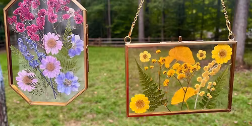 DIY Pressed Flower Craft - Frames & Wood Rounds