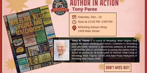 Artisans + Authors in Action Series with Author Tony Paree