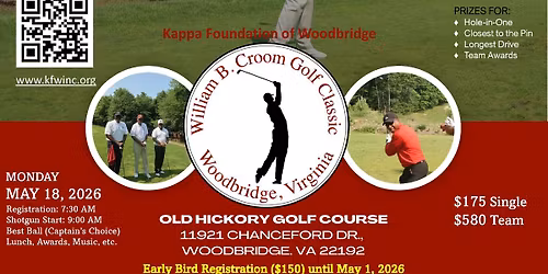 Kappa Foundation of Woodbridge 2026 William B. Croom Golf Classic 