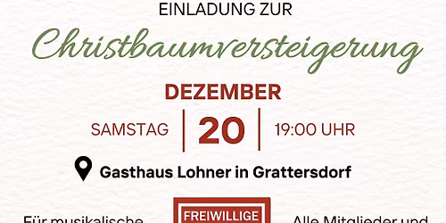 Christbaumversteigerung FFW Grattersdorf
