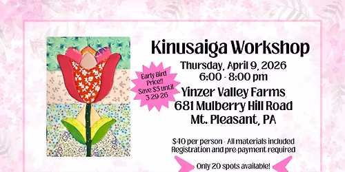 Patchwork Tulip: A Kinusaiga Fabric Art Workshop 