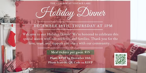 The Auberge at Vintage Lake Holiday Dinner