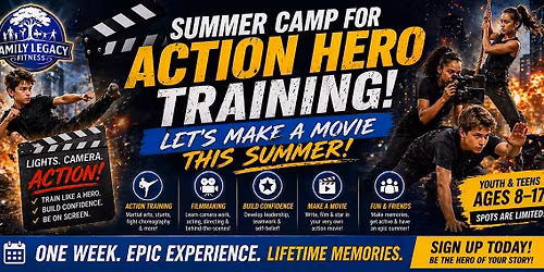 Action Hero Stunts Summer Camp: Let's Make a Movie!