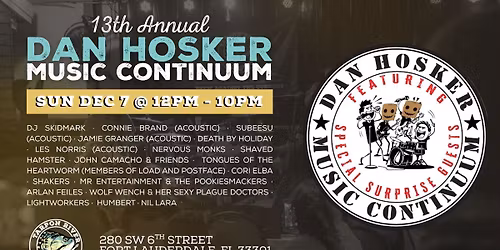 The 13th Annual Dan Hosker Music Continuum