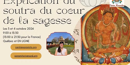 Explication du soutra du coeur (Prajnaparamita) - QU\u00c9BEC et EN LIGNE