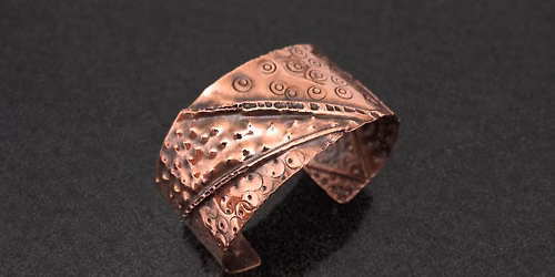 Intro to Fold Forming \u2013 Copper Cuff - In-Person Jewelry Class