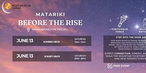 *FREE* Pre-Matariki experience - Maungakiekie - 13 June 2026