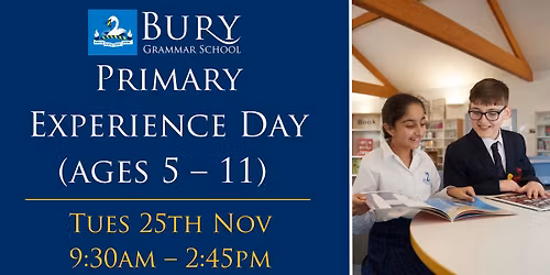 Primary Experience Day (Ages 5 - 11)