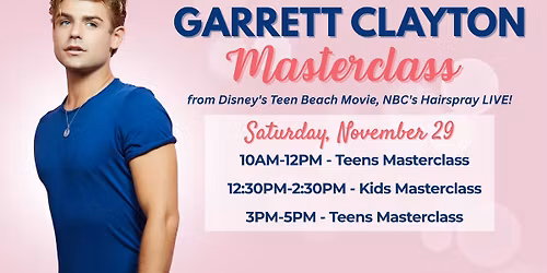 Garrett Clayton Musical Theatre Masterclass