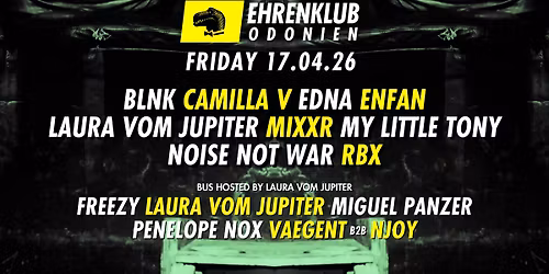 EhrenKlub in Odonien #27 mit BLNK, ENFAN, NOISE NOT WAR, RBX uvm.
