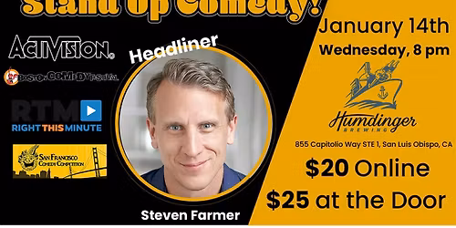 Live Comedy Night! Steven Farmer in San Luis Obispo CA