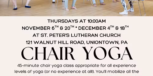 Chair Yoga & Refreshments w\/ Erica