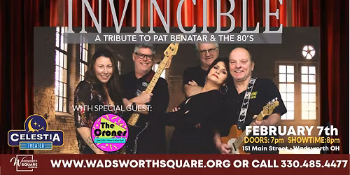 INVINCIBLE: Tribute to Pat Benatar | wsg: THE CRONES