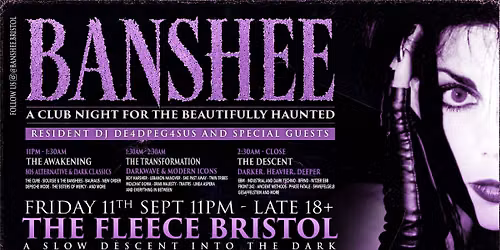 Banshee - A Club Night for the Beautifully Haunted at The Fleece, Bristol - Fri 11th Sep 2026