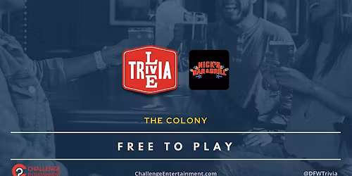 Weekly Live Trivia Night at Nick's Bar & Grill - The Colony
