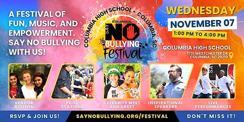 11th Annual Say NO Bullying Festival