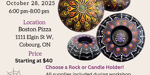 Cobourg-Halloween Spider Web or Autumn Leaves Dot-Painting Workshop