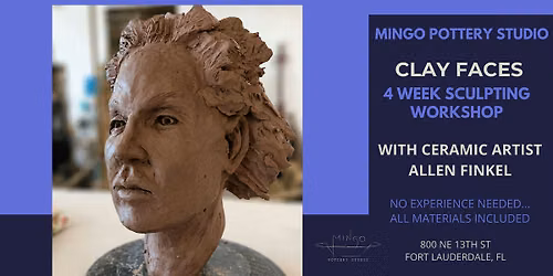 Clay Human Face 4 Week Workshop with Allen Finkel