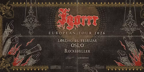 IGORRR \u2013 F\u00c5 BILLETTER \/ Rockefeller \/ Pres. av Live Nation