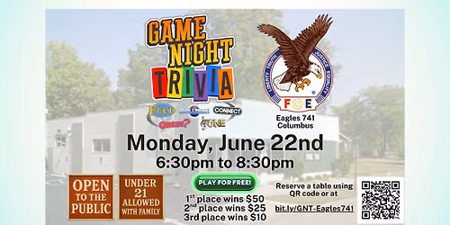 Game Night Trivia at Eagles 741