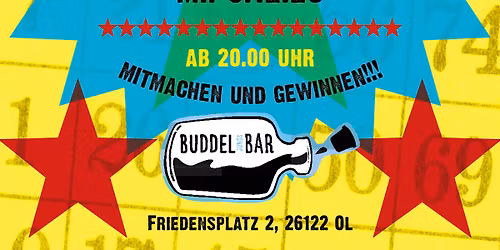 Musikbingo Bongo @Buddeljungsbar, OL Dezember 2025 * * * X-MAS-SPECIAL * * *