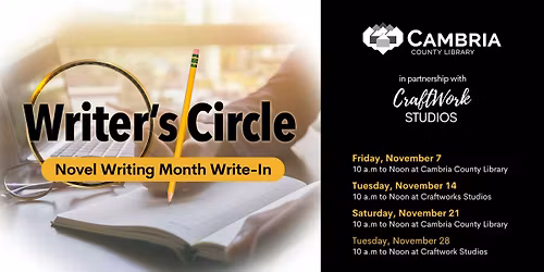 Johnstown Writer's Circle Novel Writing Month Write-In