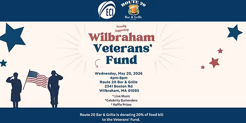 Wilbraham Veterans' Fund * Dine Out Fundraiser * Raffles * Entertainment * Celebrity Bartenders