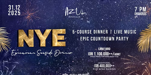 NYE Epicurean Dinner 