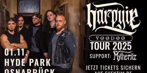 HARPYIE \u2022 Voodoo Tour 2025 \u2022 Osnabr\u00fcck | Hyde Park \u2022 Support: Mythemia