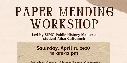 Paper Mending Workshop