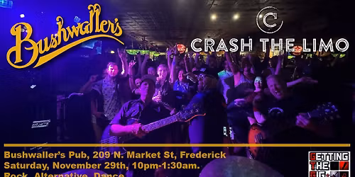 \ud83c\udf42\ud83c\udfb8 CRASH THE LIMO RETURNS TO BUSHWALLER\u2019S PUB \u2013 SATURDAY, NOVEMBER 29TH! \ud83c\udfb8\ud83c\udf42