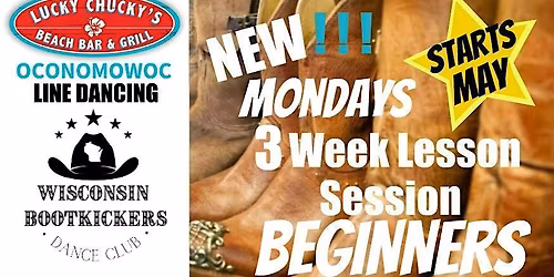 Line Dance Lessons Beginners  3 Week Session Mondays - Oconomowoc