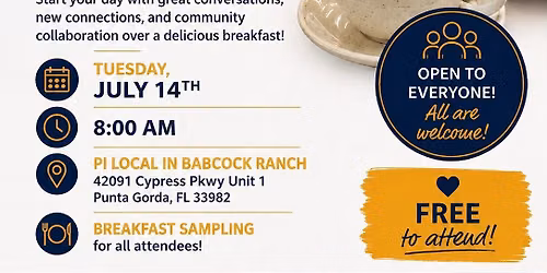 Business Networking Over Breakfast at Pi Local - Open to all! Free to attend!