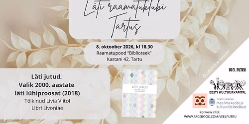 L\u00e4ti raamatuklubi Tartus XXV: L\u00e4ti jutud (2018)