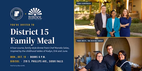 District 15: Family Meal \u2014 a Fundraiser for the Past, Present, and Future of the District