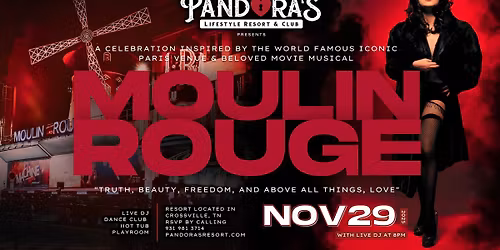 Moulin Rouge at Pandora's Lifestyle Nudist Resort and Club in Crossville, TN