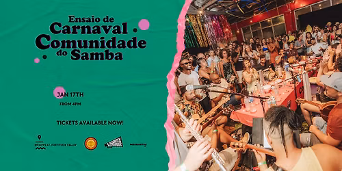 Comunidade do Samba - Ensaio de Carnaval - Saturday 17\/01\/26