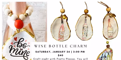 Sip & Create: Decoupage Oyster Shell Wine Charm