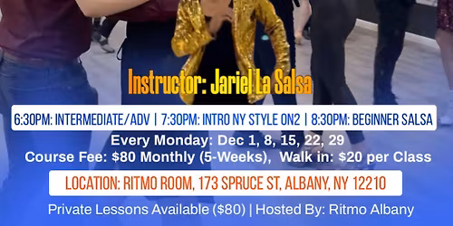 Salsa Monday Classes - December Cycle | Ritmo Albany