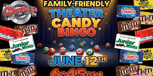 LIVE THEATER-CANDY BINGO! Hosted by Wendy!! 6\/12!