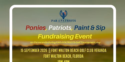 Ponies, Patriots, Paint & Sip  Charity Fundraising Event